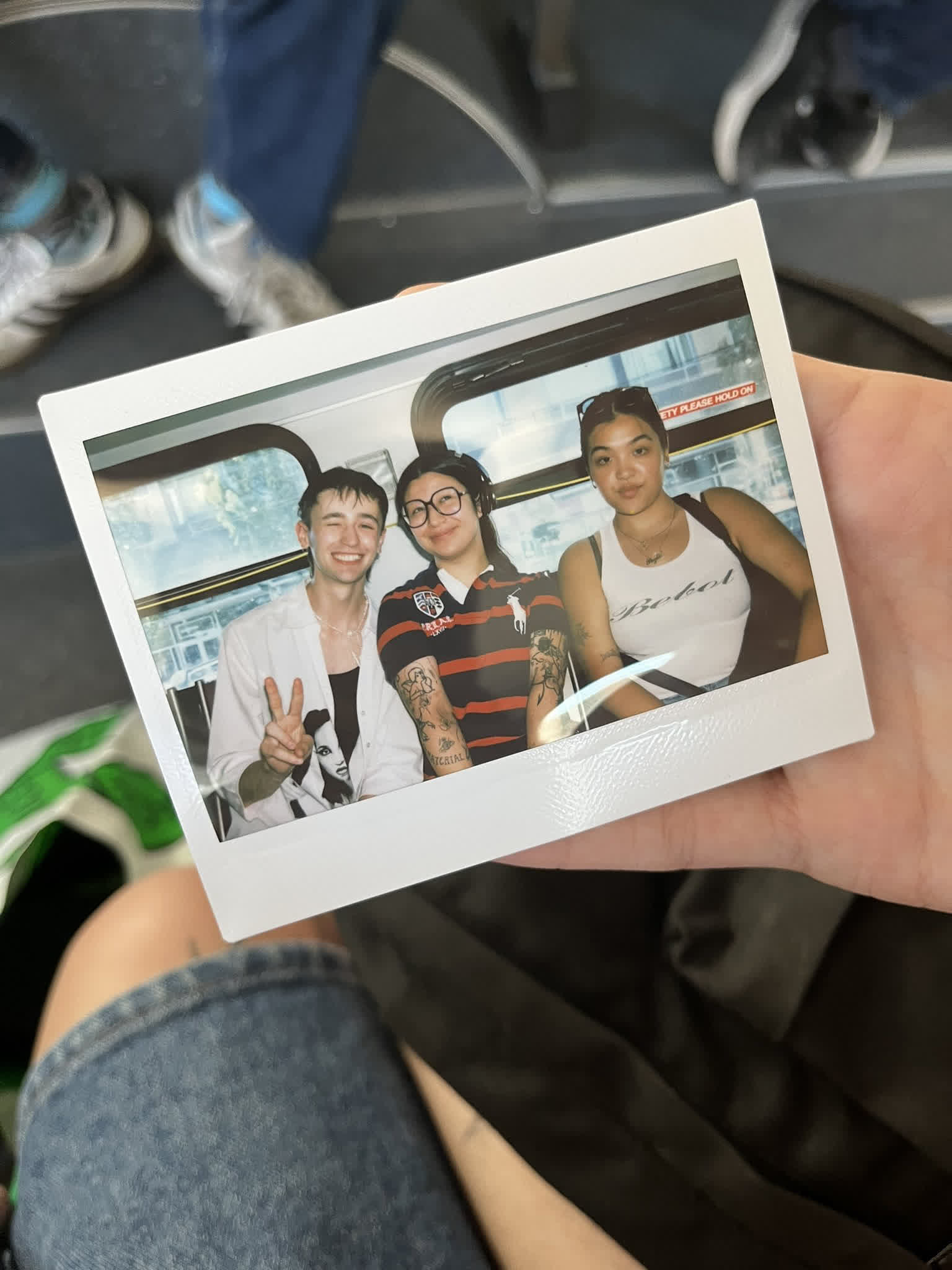 Sheldon, Bronte, Peytie on the bus in Vancouver